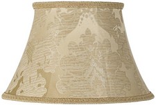 Ivory Brocade Large Lamp Shade 10" Top x 17" Bottom x 11" High Spider 