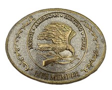 Vintage NAHC Life Member BELT BUCKLE North American Hunting Club COWBOY