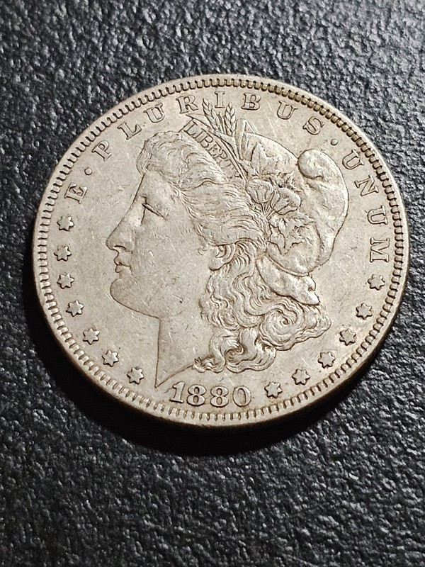XF 1880 MORGAN SILVER DOLLAR