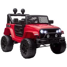 12V Battery Powered Kids Ride On Car Off Road Truck Toy w/ Parent Remote, Red
