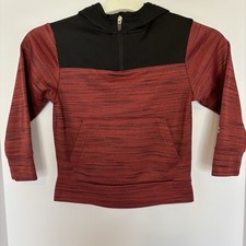 Champion C9 Kids hoodie XS 4-5 , Quarter Zip, Red/Black