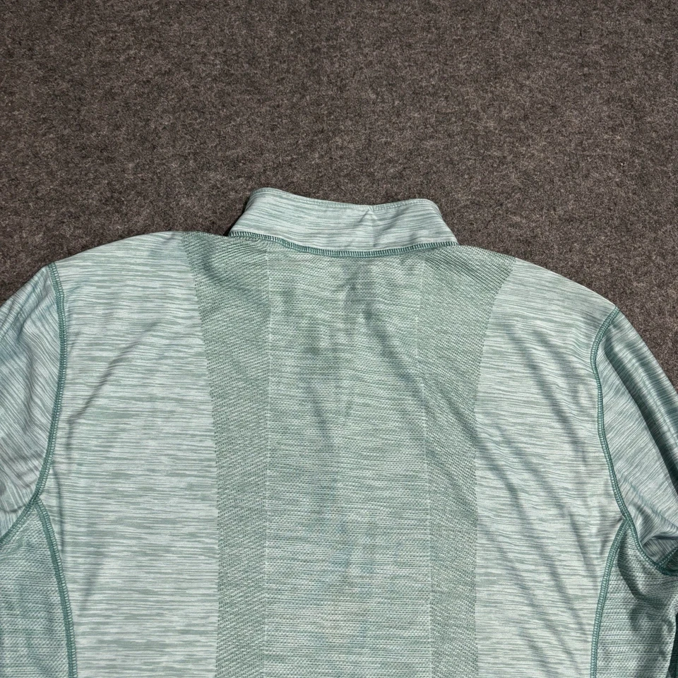 Pullover Tommy Bahama IslandZone 1/4 Cremallera Talla Grande Verde Tecnología Rendimiento Foto 4 de 4