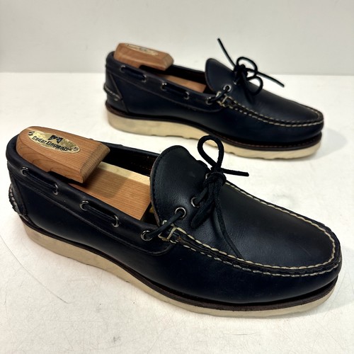 VERY GOOD Rancourt & Co. x Eastland Navy Blue Camp Moc Boat Shoe Maine USA 7.5 - Bild 4 von 11