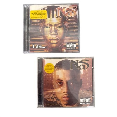 Nas I Am and It Was Written CD Lot 2 Albums Hip Hop Rap Columbia Records 90s