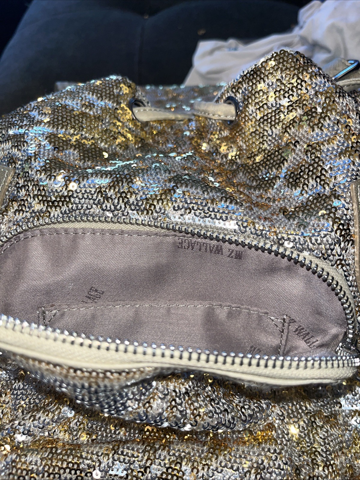 MZ Wallace Sequin Medium Backpack Euc - image 7