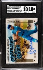 2023 Panini Chronicles George Brett America's Pastime GOLD /10 SGC 10 w/10 AUTO