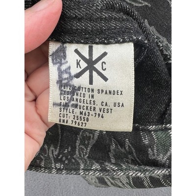 Kill City Vest Mens Sz L Tiger Stripe Camo Denim Sleeveless