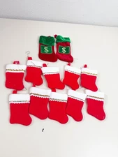 VTG 5" Mini Stocking Lot (Qty 12) Classic And Two Money EUC