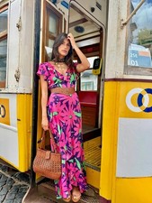 BNWT Rixo Danish Floral Pink Meadow Silk Midi Dress  Sz S PRP: £365