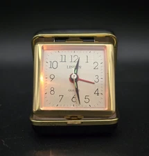 Vintage Linden Quartz Folding Travel Alarm Clock - Still Works!