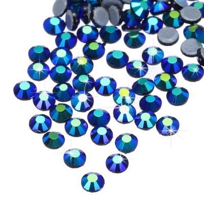 Für  2880 Pcs Hotfix Strasssteine Flachrücken Kristall Glas SS6 2mm, Marineblau