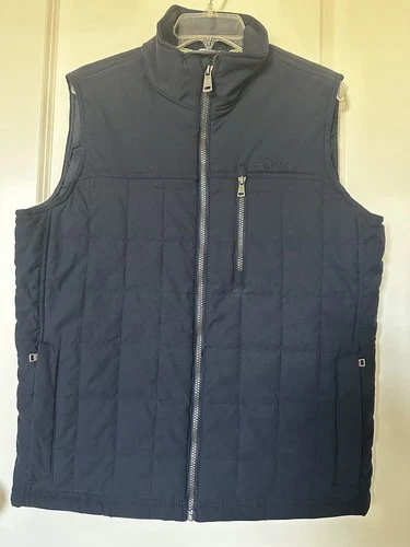 Orvis men’s vest, navy blue, new with tags Size M with two pockets on the front - product listing photo