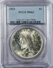 1923 P Peace Silver Dollar PCGS MS-63 - Spotted
