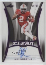 2020 Leaf Trinity Clear Auto Pink Foil 20/50 JK Dobbins #CA-JKD Auto 4a7