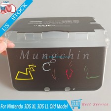 NEW Front  Back Protective Shell Cover Case For Nintendo 3DS XL/LL Old Black