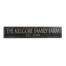 Custom Family Farm Est Date Sign - Rustic Hand Made Vintage Wooden