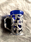 Vintage Japanese Cut Stein Cup w/ Dragon & Woman Figure Art Deco Piece — photo 3