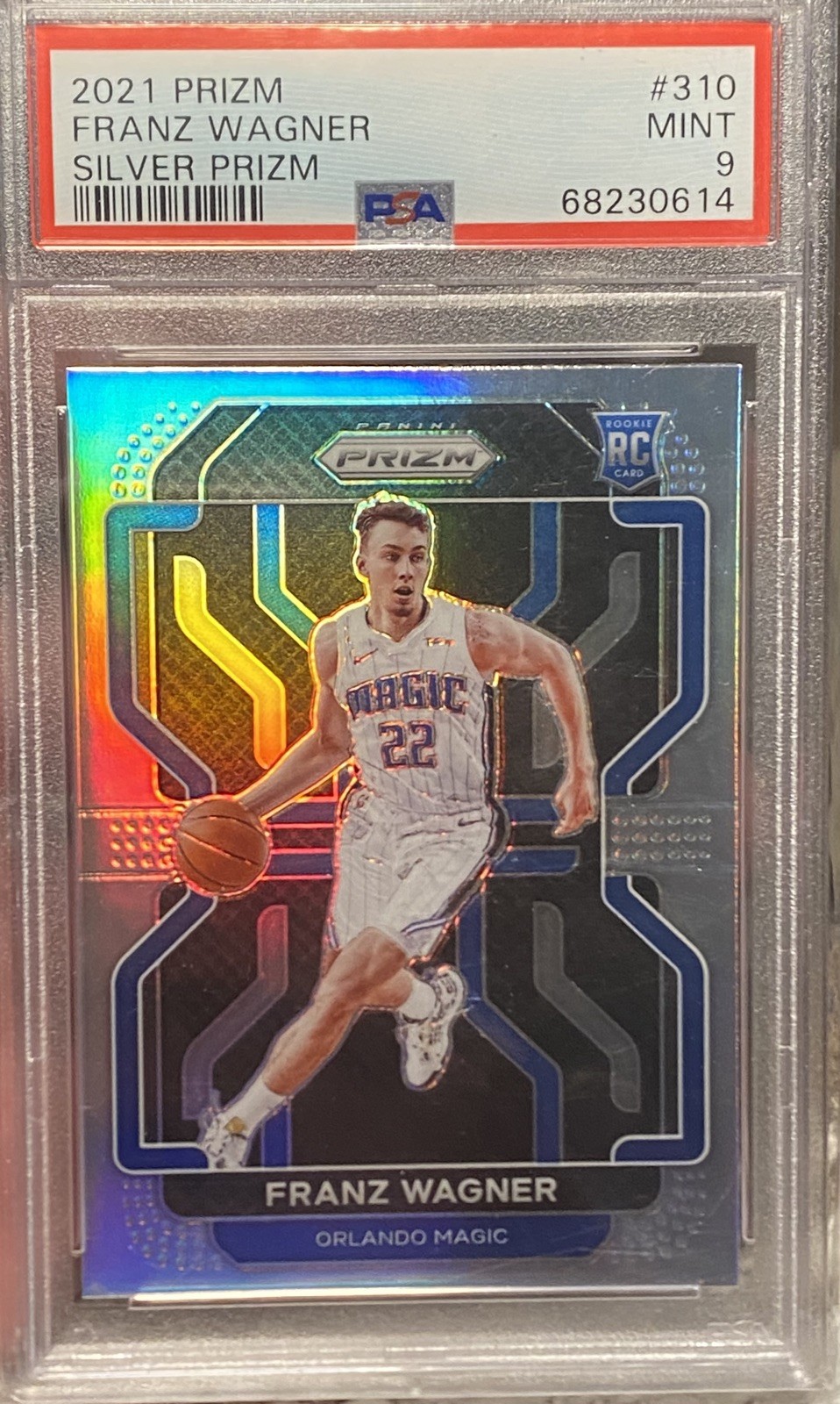 2021-22 Panini Prizm Franz Wagner #310 Silver Prizm (RC) PSA 9 Orlando magic