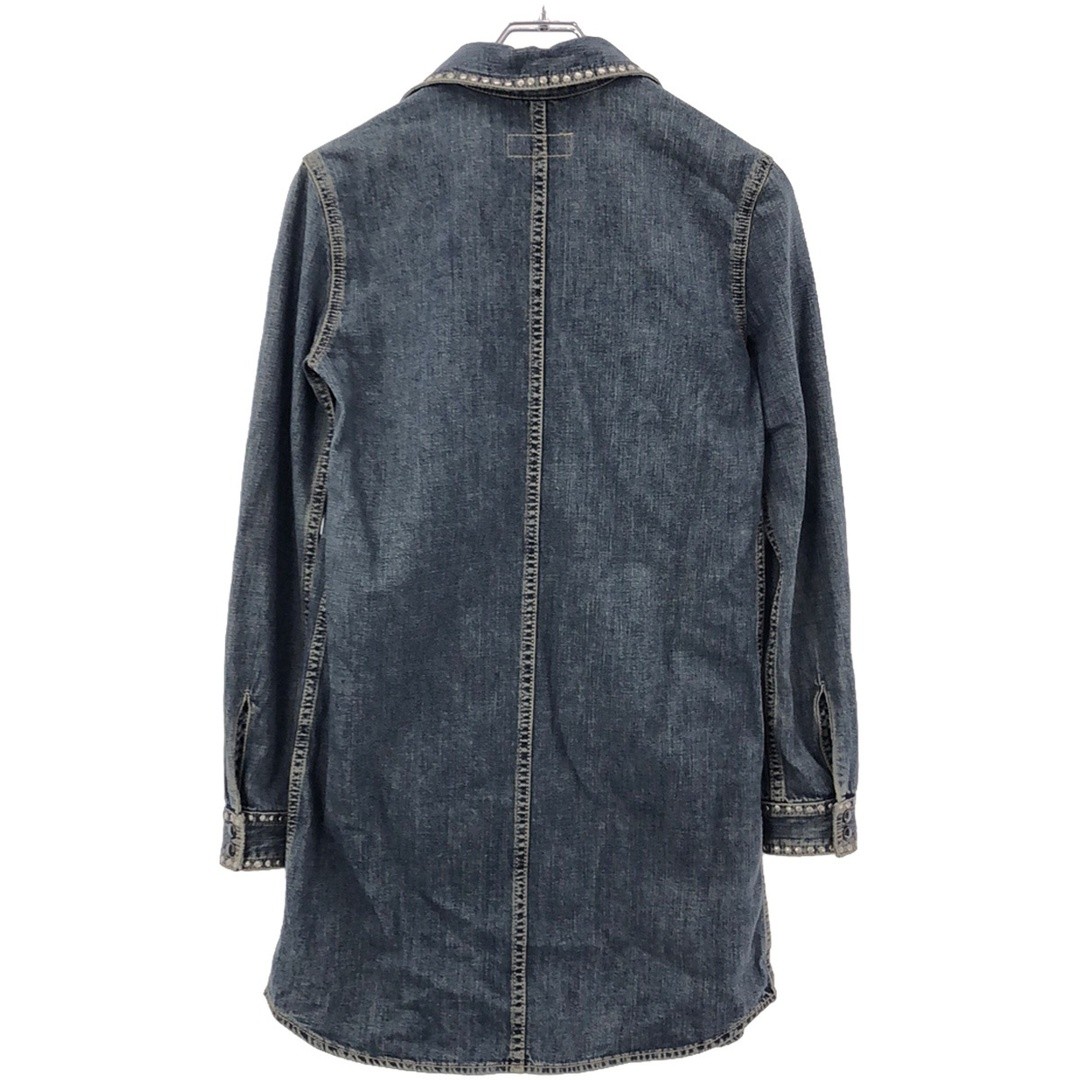 SAINT LAURENT PARIS 14AW BORCHIE DENIM CAMICIA ABITO 374840 Y474G INDACO Usato0