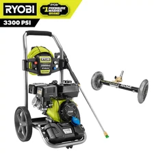 3300 PSI 2.4 GPM Cold Water Gas Pressure Washer with 212Cc Engine and Water Broo