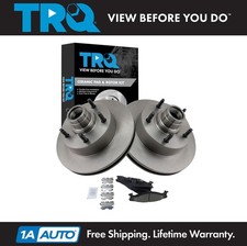 Trq Front Premium Posi Ceramic Disc Brake Pads Rotor Kit For Ford E150 Van