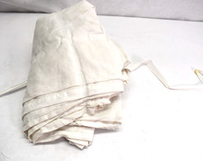 Pottery Barn White Bed Skirt Twin Size Linen Blend 14" Drop