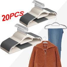 20x Durable Plastic Hangers Non Slip for Shirts Coat Heavy Duty 360  Swivel Hook