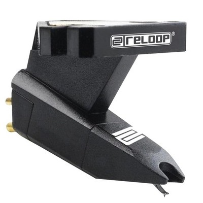 Reloop OM-BLACK Turntable Stylus Cartridge with Headshell Mounting Black