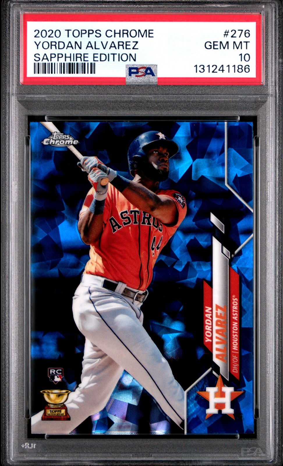 2020 TOPPS CHROME SAPPHIRE ED #276 YORDAN ALVAREZ ROOKIE RC PSA 10