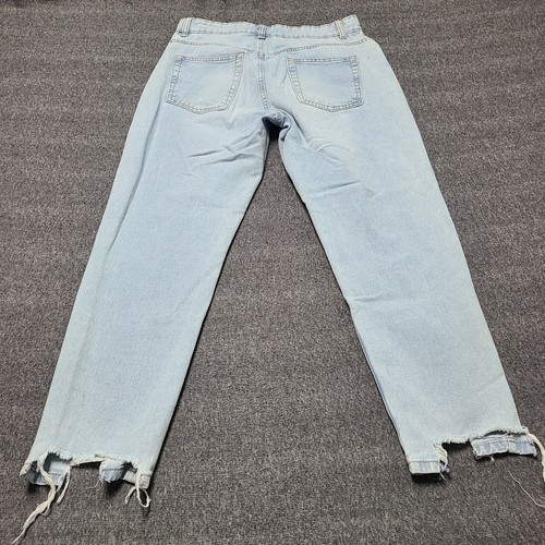 Refuge Womens Jeans 9 Mom Straight Fit Faded Distressed Denim Pants - Picture 2 of 9