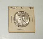 1945-D Walking Liberty Silver Half Dollar AU