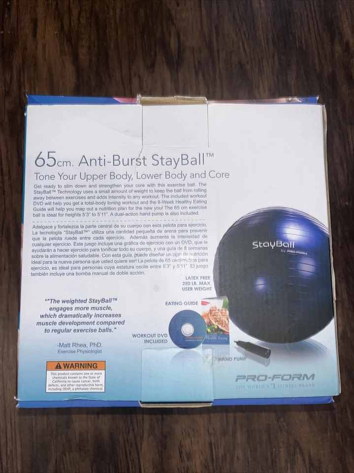 Pro-Form Anti-Burst 65 Cm Exercise Ball  Work Muscles You Didn’t Know You Had!!! - Image 2 of 2
