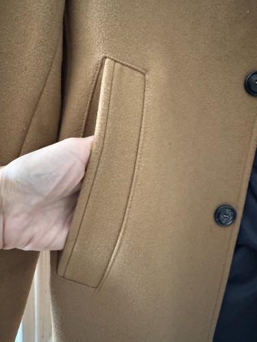 NEW Zara Brown Long Wool Coat Size S - 第 6/10 張圖片