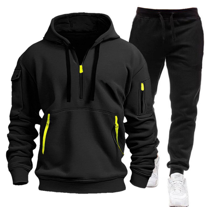 Fall/Winter Men's Tracksuit 2pcs Hoodies+pant set Casual Jogging