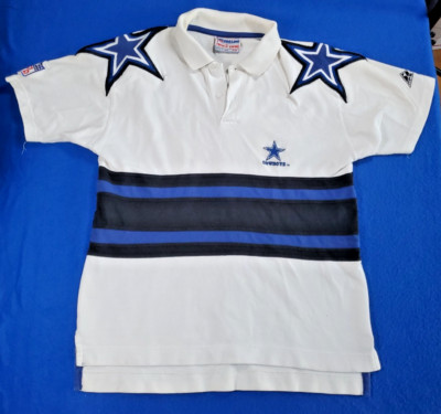 Vintage Authentic PRO LINE By Apex One Dallas Cowboys Polo Shirt Men's M  #22