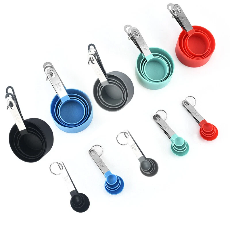 4/8pcs Measuring Cups and Spoons Set with Handles Baking Kitchen - Image 4 of 4