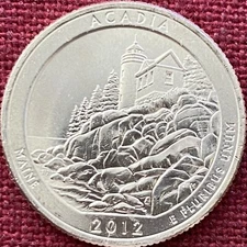 2012 S BU Maine Acadia America the Beautiful Quarter