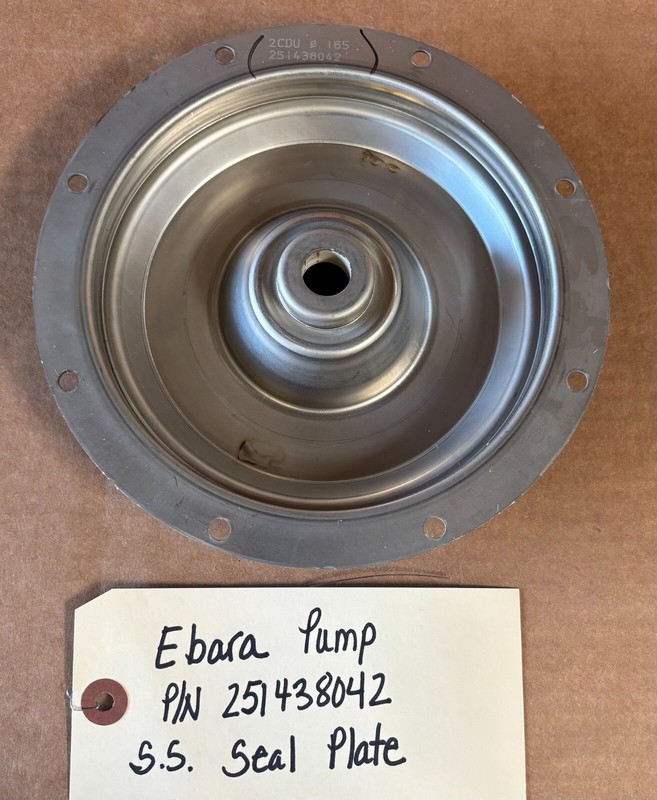 EBARA PUMP PN: 251438042,  STAINLESS STEEL SEAL PLATE (CASING COVER),  2CDU 165