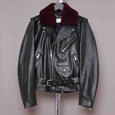 SANDRO Leather Jacket SMALL Mens Black Avaito...