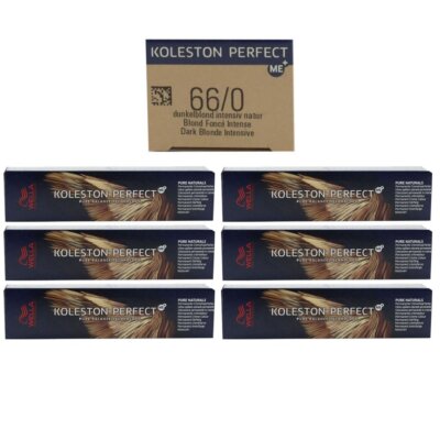 Wella Koleston 6 x 60 ml 66/0 dunkelblond intensiv natur Set