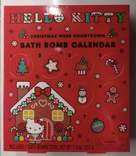 HELLO KITTY GIRLS CHRISTMAS WEEK COUNTDOWN BATH BOMB CALENDAR INCLUDES 7 BATH