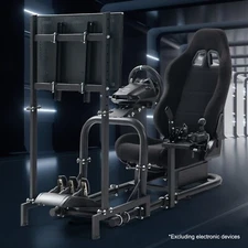 Hottoby Racing Simulator Cockpit with Monitor Mount Seat Fit Logitech G920 G923
