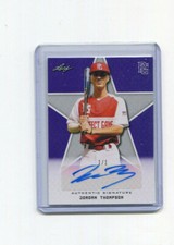 2019 Leaf Perfect Game Game Day Blank Back Purple Jordan Thompson Auto 1/1