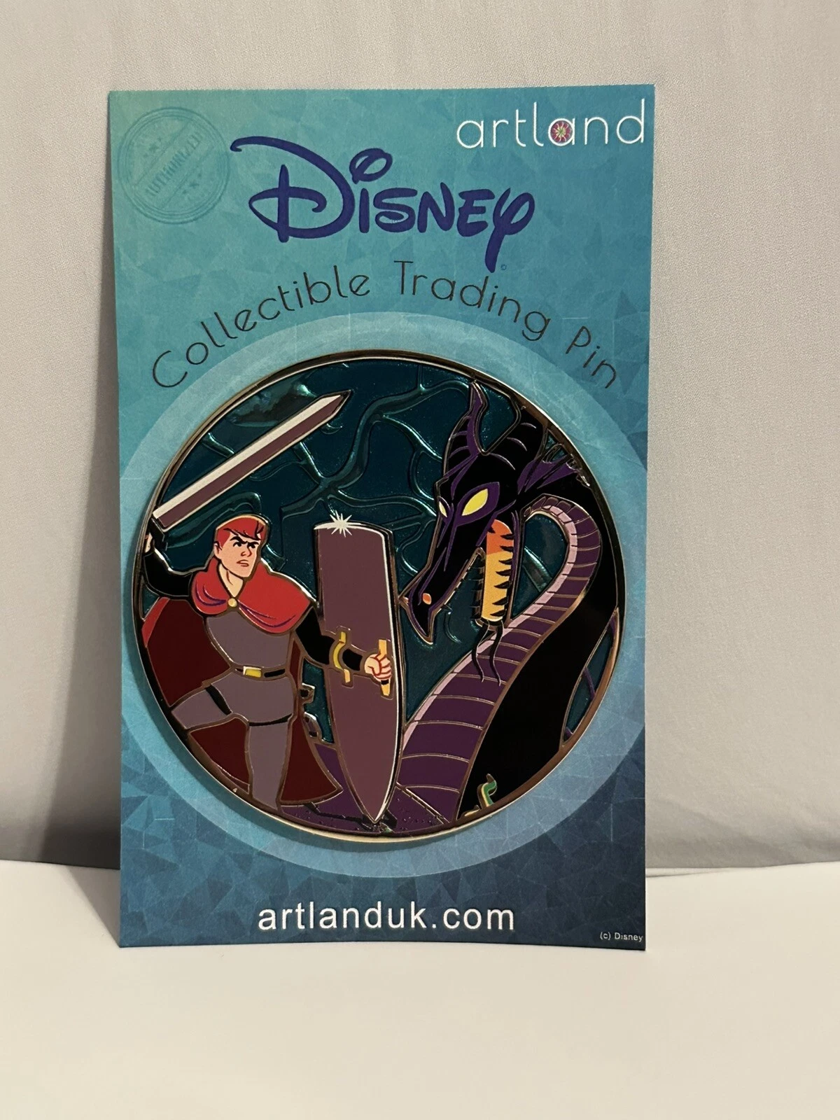 Artland Disney Pin - Sleeping Beauty - Maleficent Dragon Fighting Prince
