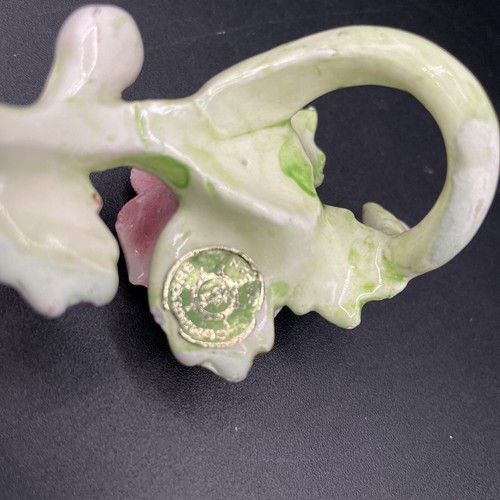 Vintage Commodore Porcelain Dusty Pink Rose and Green Leaves - Made IN JAPAN - Picture 6 of 9