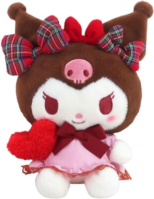 Kuromi Ribbon Love Series Plush Doll Size Medium Japan 7''H Valentine's Gifts