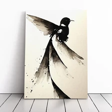 Swallow Ink Wash Canvas Wall Art Print Framed Picture Decor Living Room Bedroom
