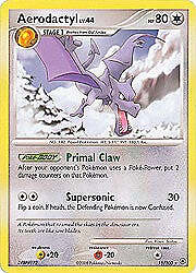 Pokemon Diamond and Pearl Majestic Dawn- Aerodactyl (Rare) Card 15/100