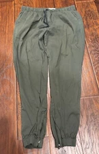 Free World Joggers Pants Green Mens Elastic Waist/Ankles Drawstring Size XL