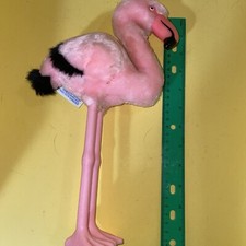 A4 Dakin Pink Flamingo Plush 12  Plastic Legs Vintage 1980s Toy